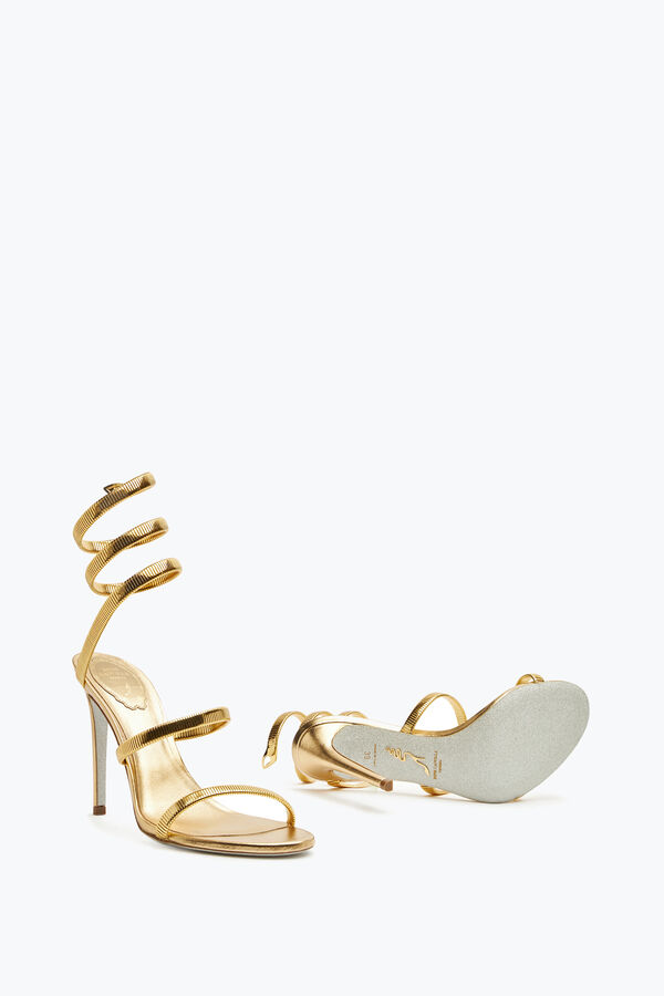 jeweled juniper metal gold sandal 105 rene caovilla