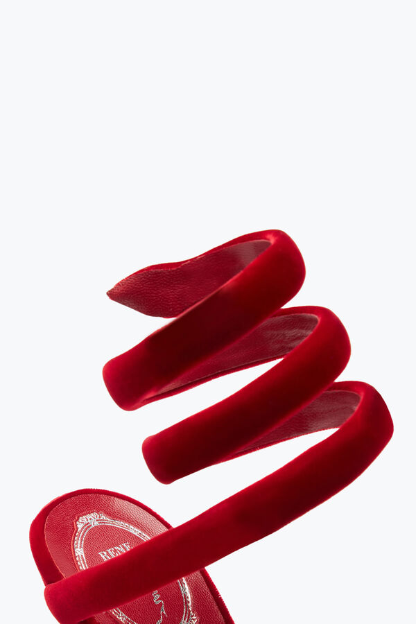 jeweled cleo ruby velvet sandal 105 rene caovilla