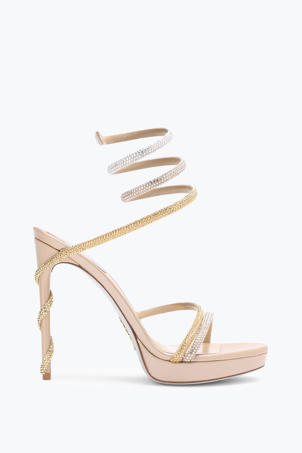 jeweled margot plateau sandal with gold and silver crystals 120 rene caovilla