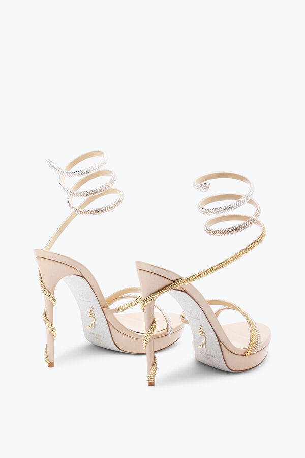 jeweled margot plateau sandal with gold and silver crystals 120 rene caovilla