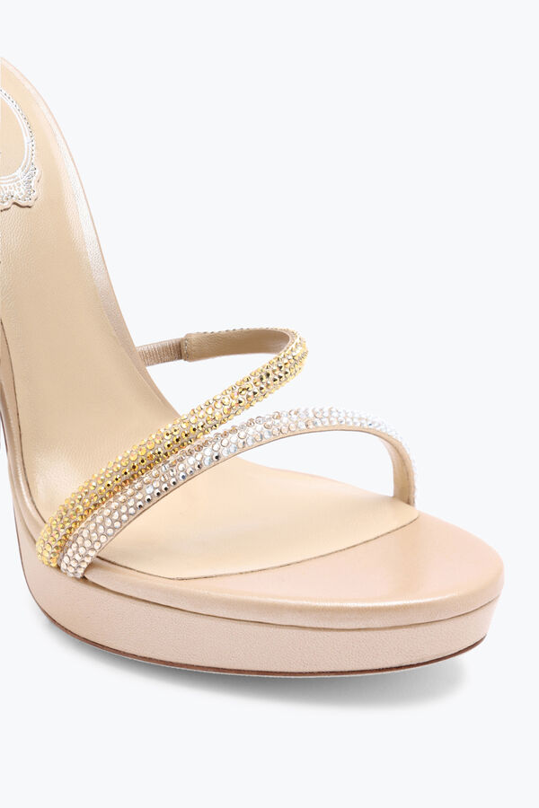 jeweled margot plateau sandal with gold and silver crystals 120 rene caovilla