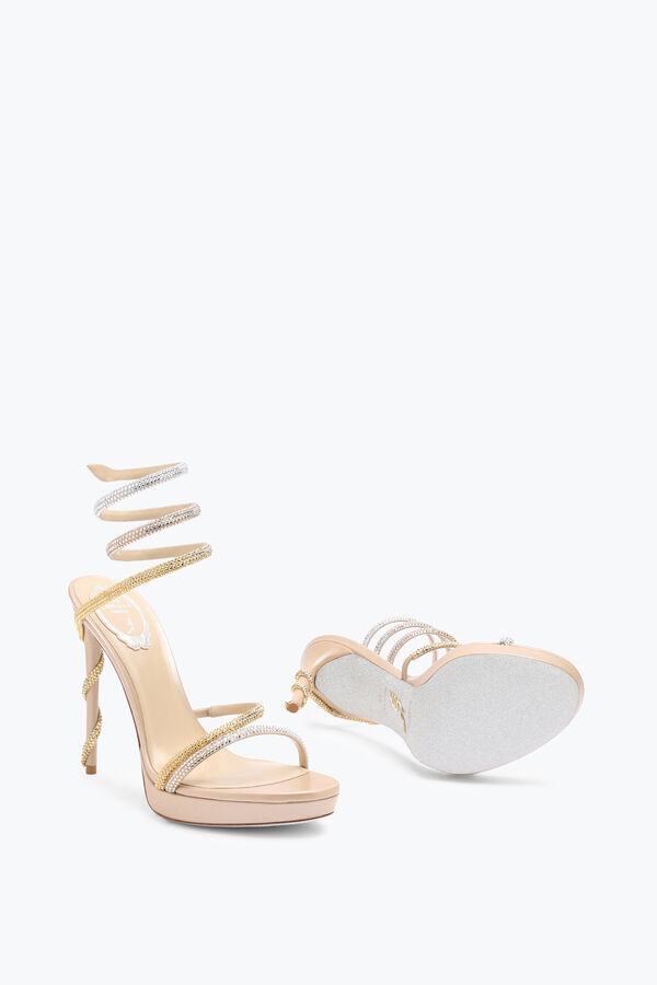 jeweled margot plateau sandal with gold and silver crystals 120 rene caovilla