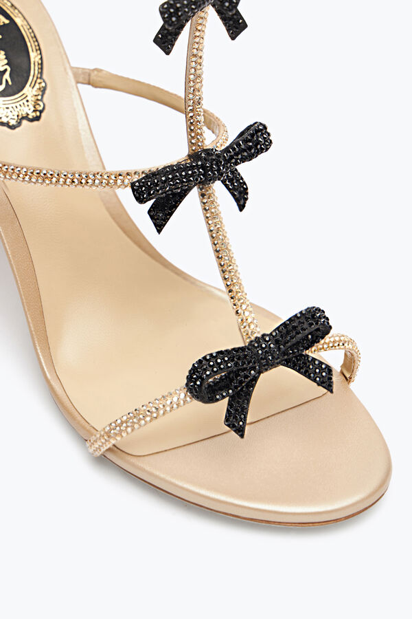 jeweled caterina honey and black sandal 80 rene caovilla