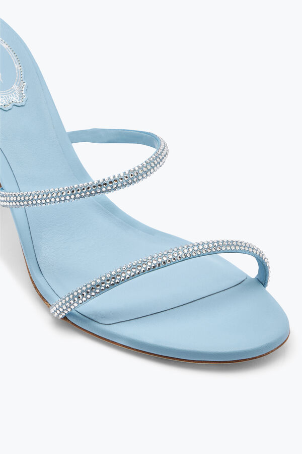 jeweled cleo pastel blue sandal 80 rene caovilla