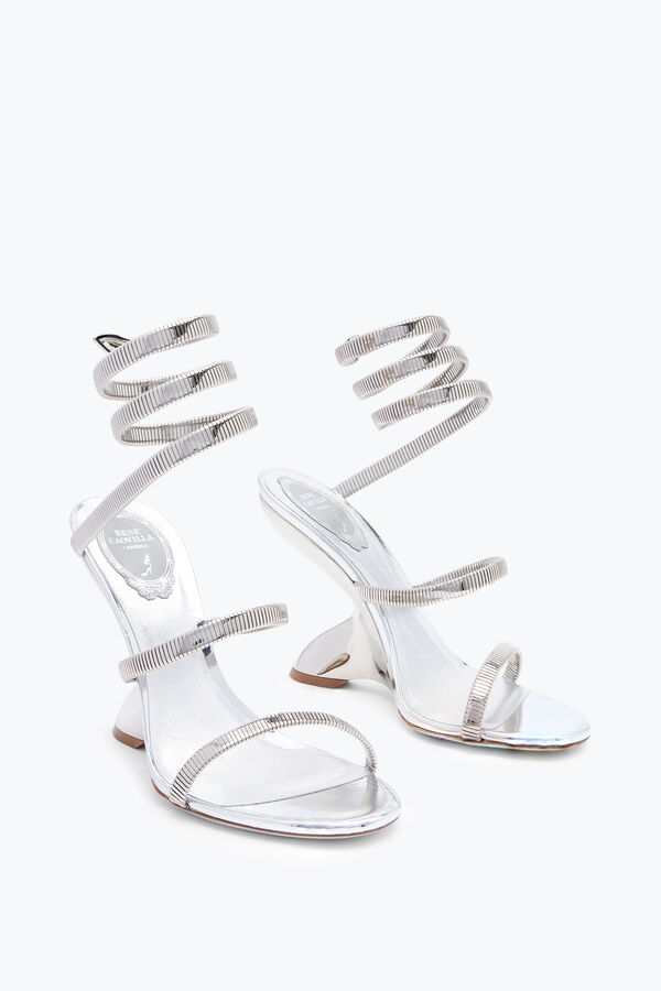 jeweled symphony mirrored silver sandal 105 rene caovilla