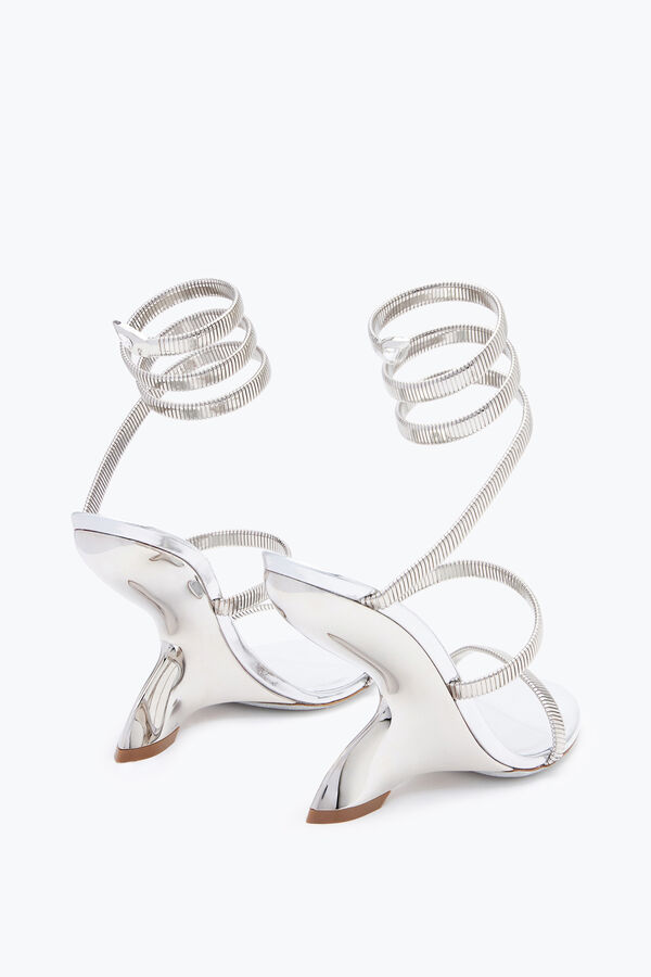 jeweled symphony mirrored silver sandal 105 rene caovilla