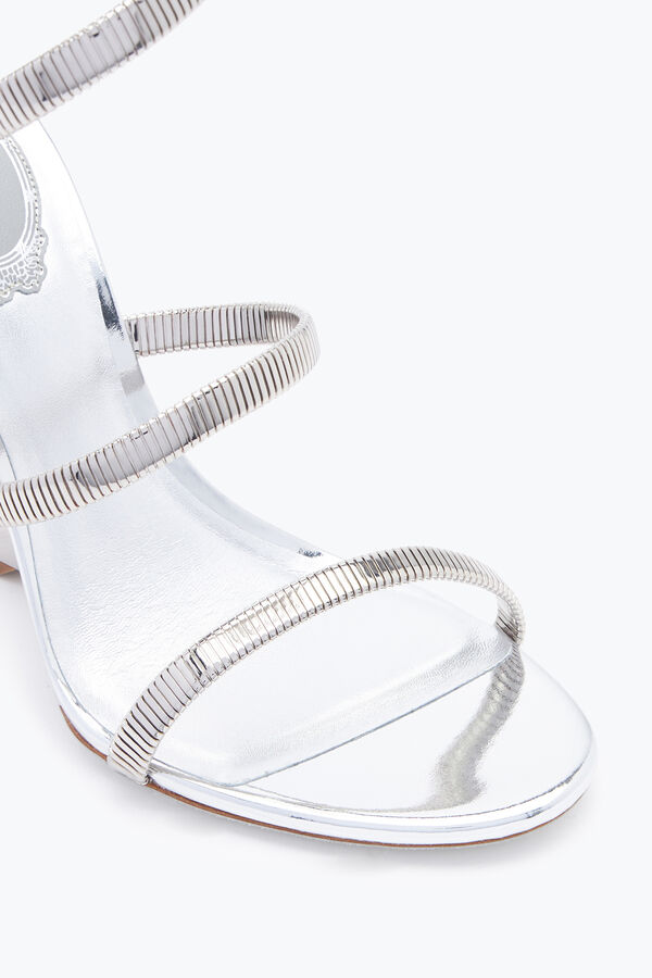 jeweled symphony mirrored silver sandal 105 rene caovilla
