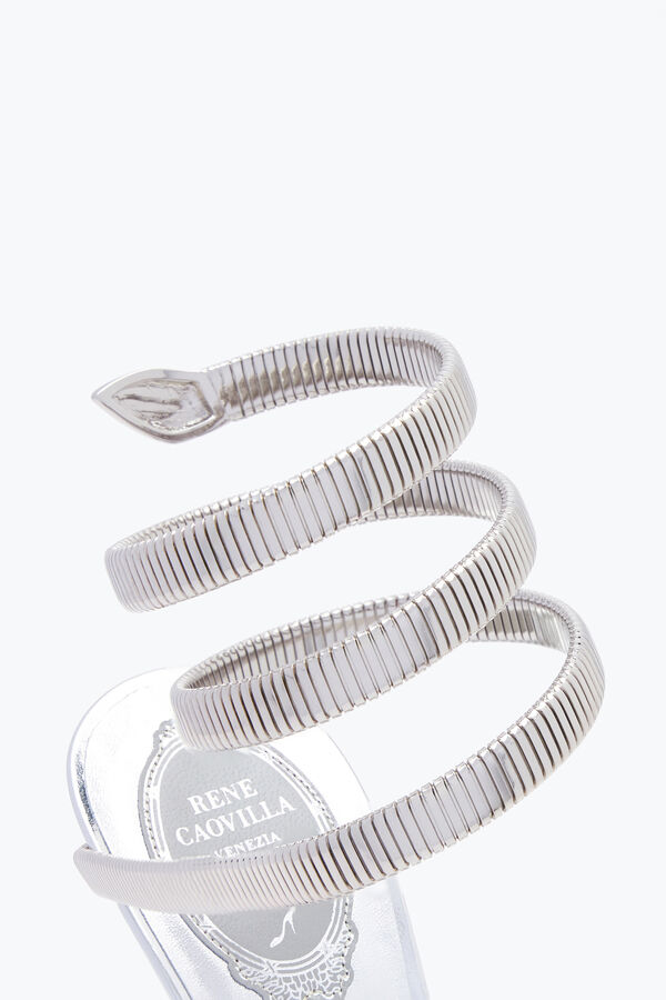 jeweled symphony mirrored silver sandal 105 rene caovilla