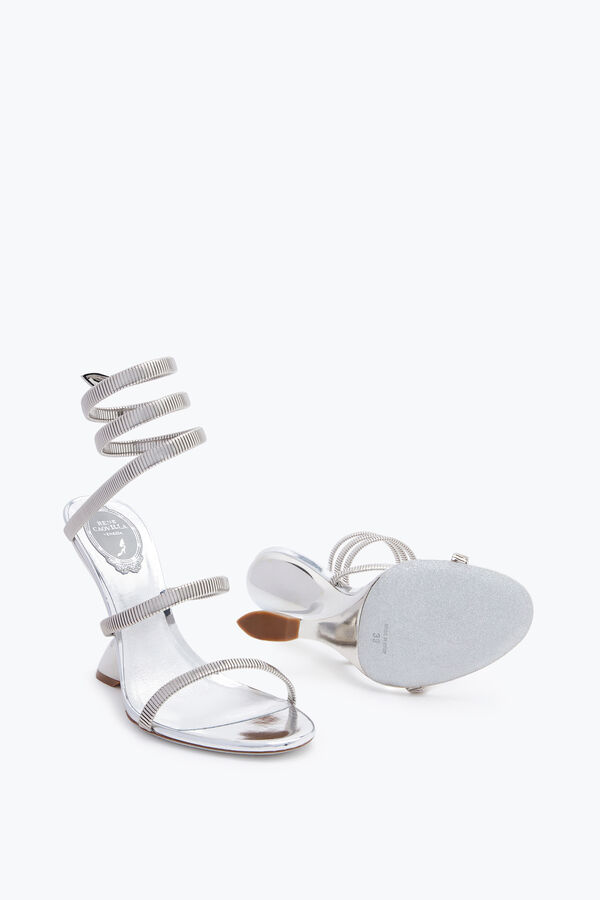 jeweled symphony mirrored silver sandal 105 rene caovilla