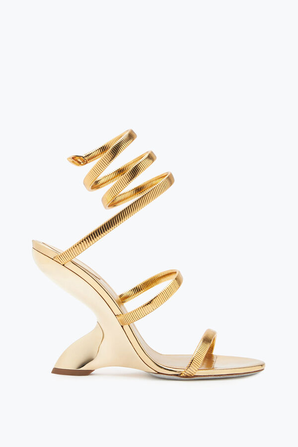 jeweled symphony mirrored gold sandal 105 rene caovilla