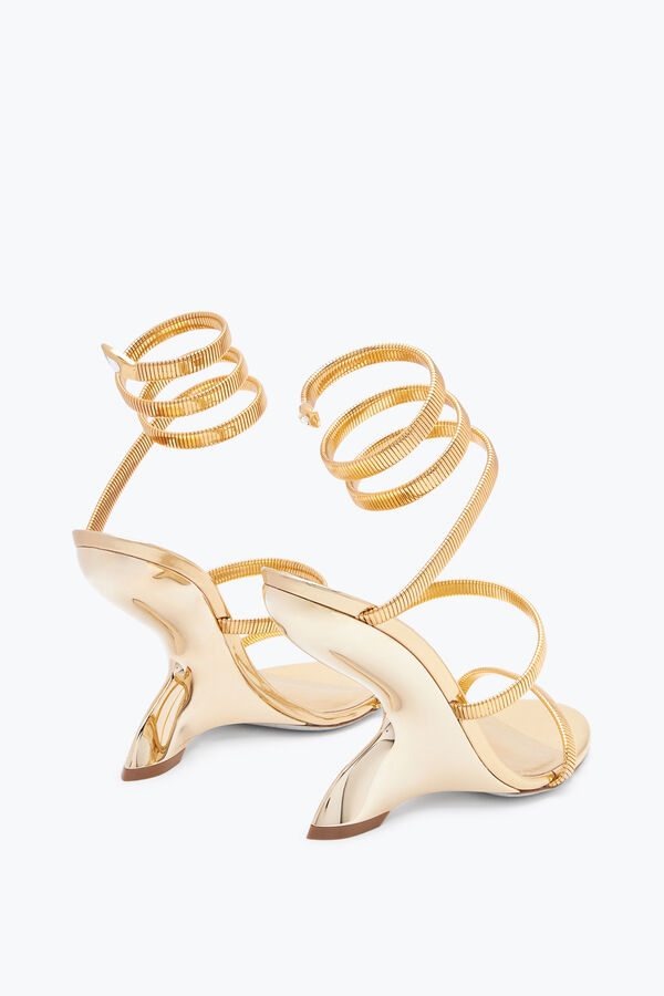 jeweled symphony mirrored gold sandal 105 rene caovilla