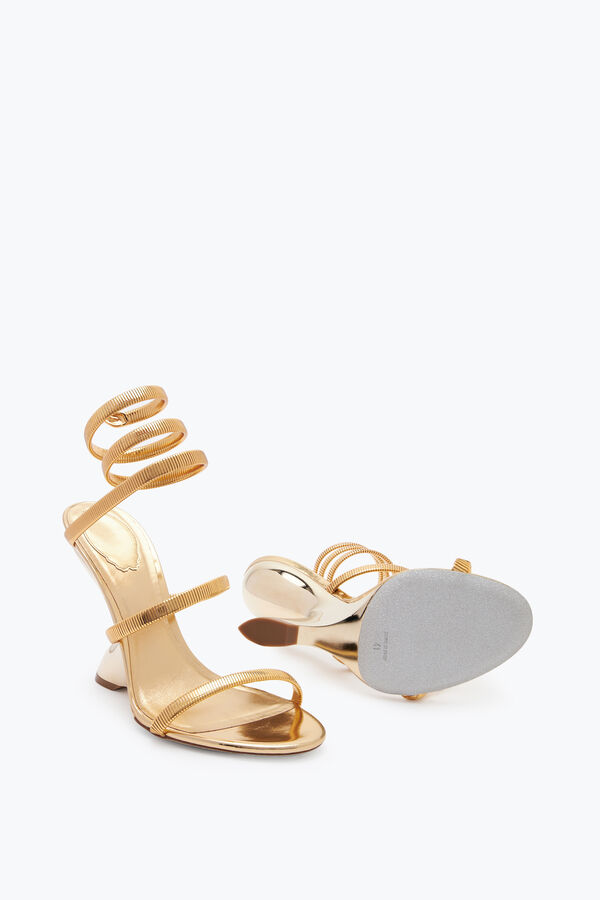 jeweled symphony mirrored gold sandal 105 rene caovilla