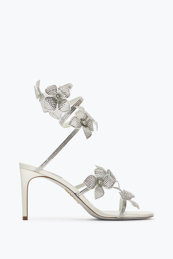 jeweled floriane white sandal 80 rene caovilla
