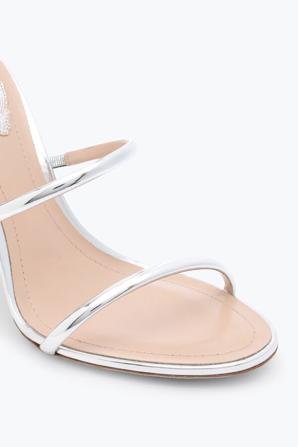 jeweled cleo metallic silver sandal 105 rene caovilla