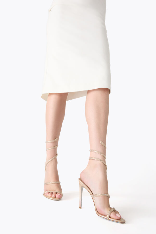 jeweled cleo gold sandal 105 rene caovilla