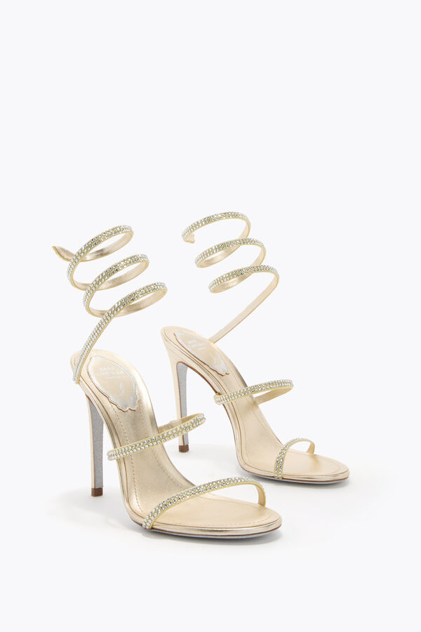 jeweled cleo lemon yellow sandal 105 rene caovilla