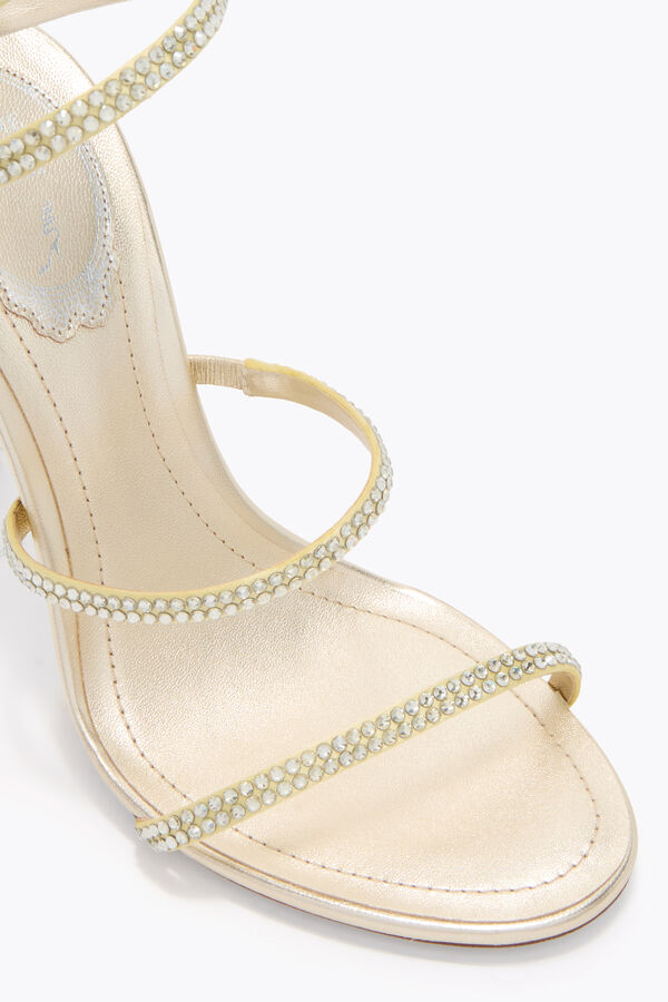 jeweled cleo lemon yellow sandal 105 rene caovilla