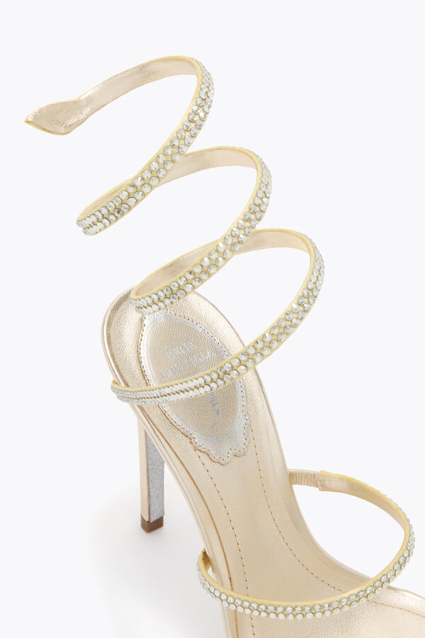 jeweled cleo lemon yellow sandal 105 rene caovilla