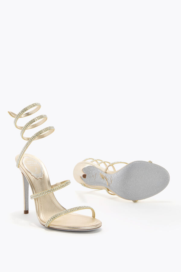 jeweled cleo lemon yellow sandal 105 rene caovilla
