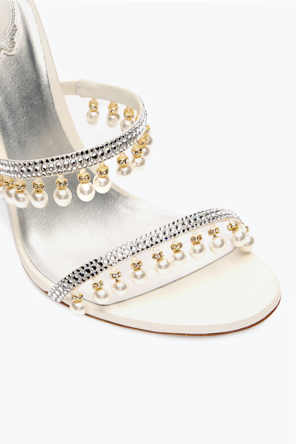 jeweled chandelier ivory sandal with pearls 105 rene caovilla