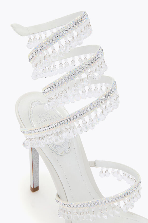 jeweled chandelier white sandal 105 rene caovilla