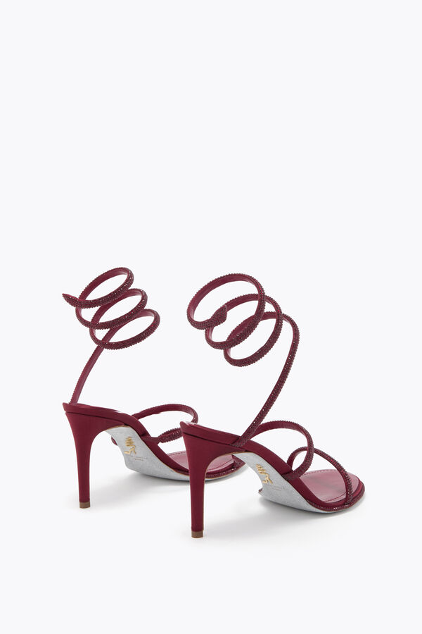 jeweled cleo burgundy sandal 80 rene caovilla