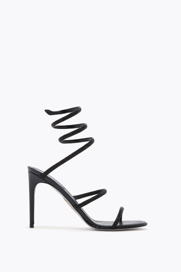 jeweled cleo black sandal 105 rene caovilla