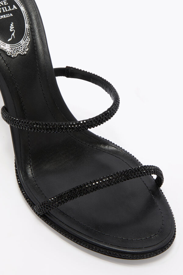 jeweled cleo black sandal 105 rene caovilla