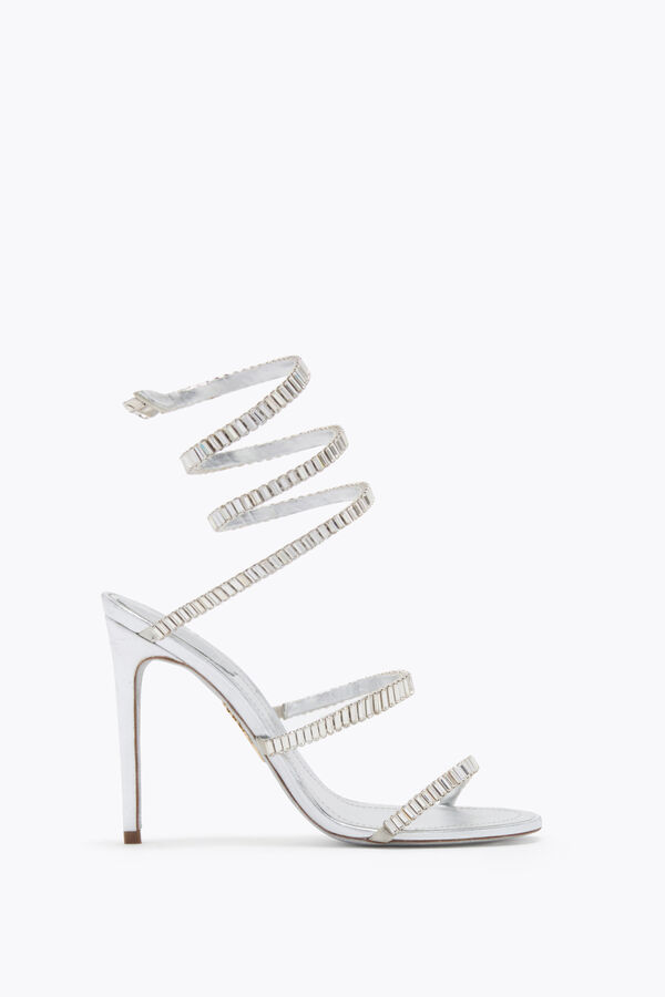 jeweled cleo spark silver sandal 105 rene caovilla