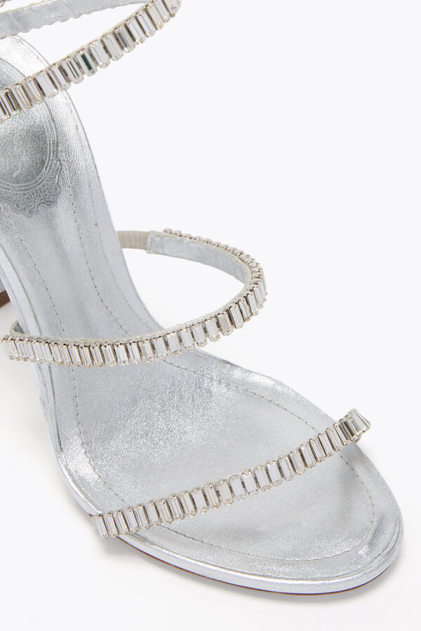jeweled cleo spark silver sandal 105 rene caovilla