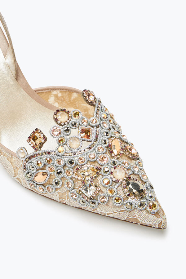 jeweled veneziana lace slingbacks 75 rene caovilla