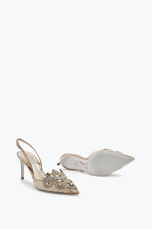 jeweled veneziana lace slingbacks 75 rene caovilla
