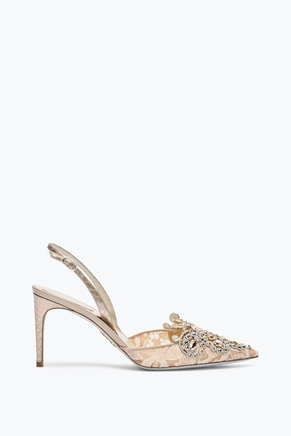 jeweled veneziana champagne slingback 80 rene caovilla
