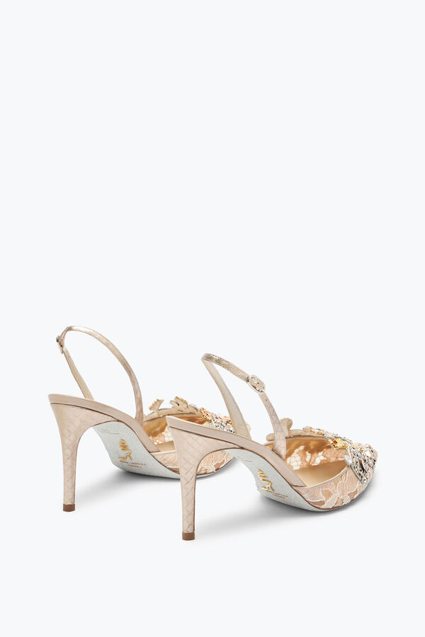 jeweled veneziana champagne slingback 80 rene caovilla