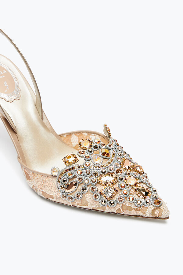 jeweled veneziana champagne slingback 80 rene caovilla