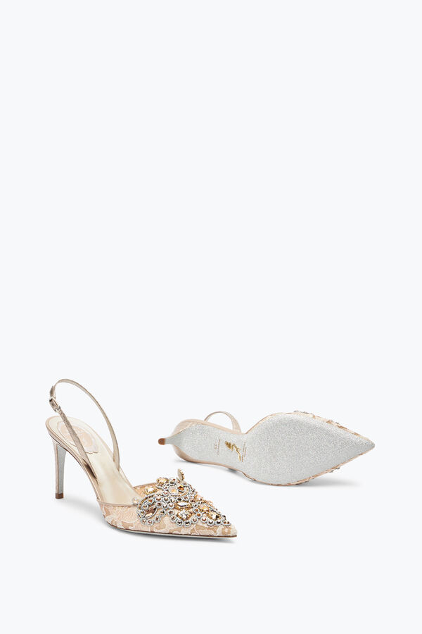 jeweled veneziana champagne slingback 80 rene caovilla