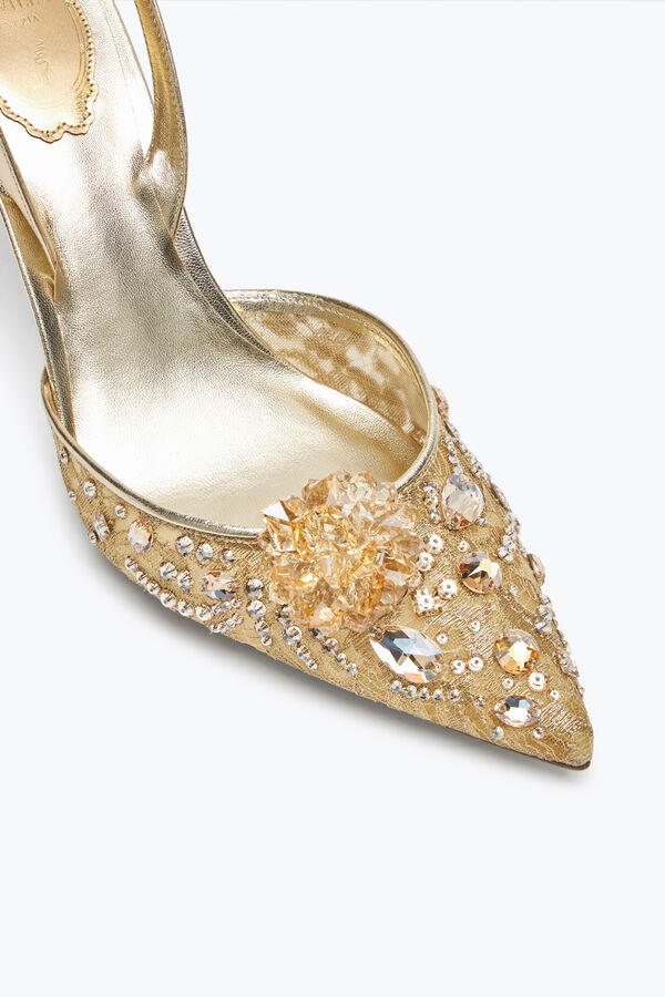 jeweled cinderella golden slingback 80 rene caovilla
