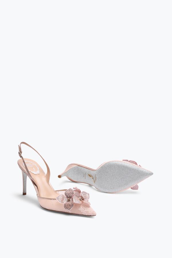 jeweled floriane powder pink slingback 80 rene caovilla
