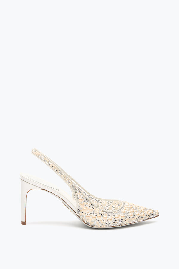 jeweled pearl white slingback 80 rene caovilla