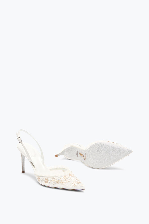 jeweled bloom white slingback 80 rene caovilla