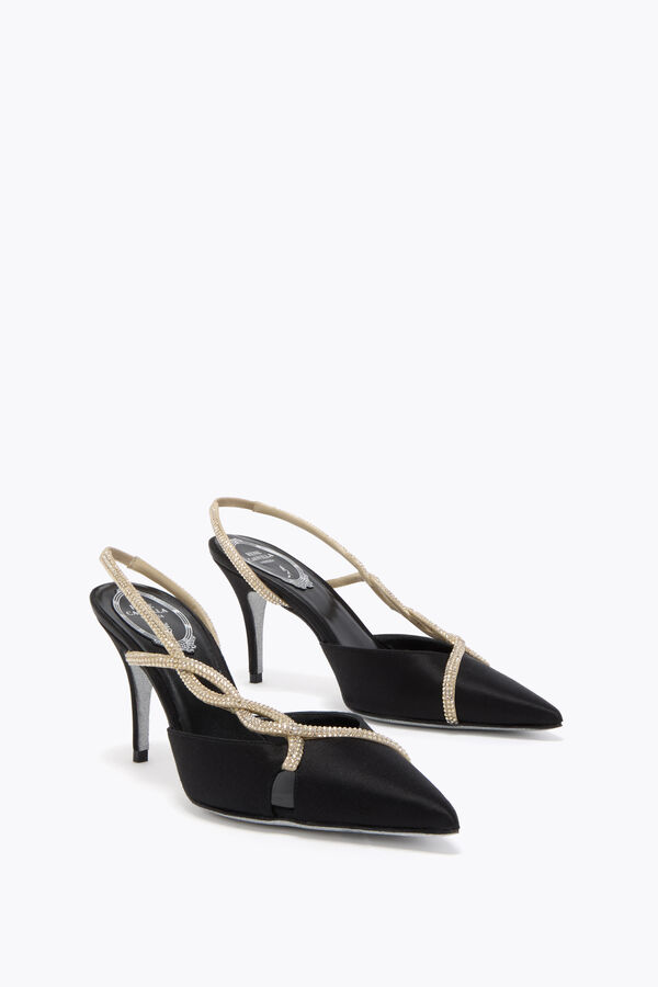 jeweled braid black and gold slingback 80 rene caovilla