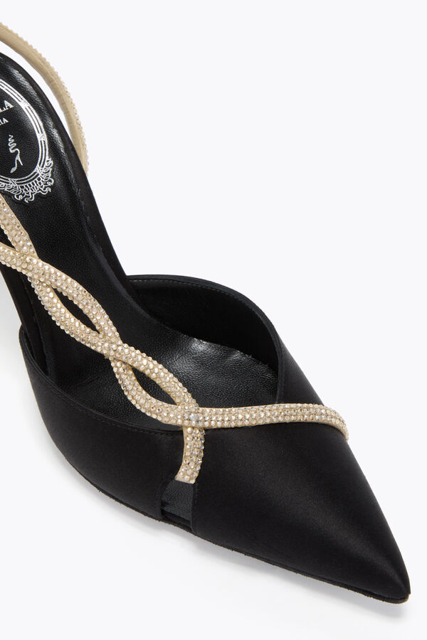 jeweled braid black and gold slingback 80 rene caovilla