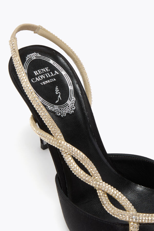 jeweled braid black and gold slingback 80 rene caovilla