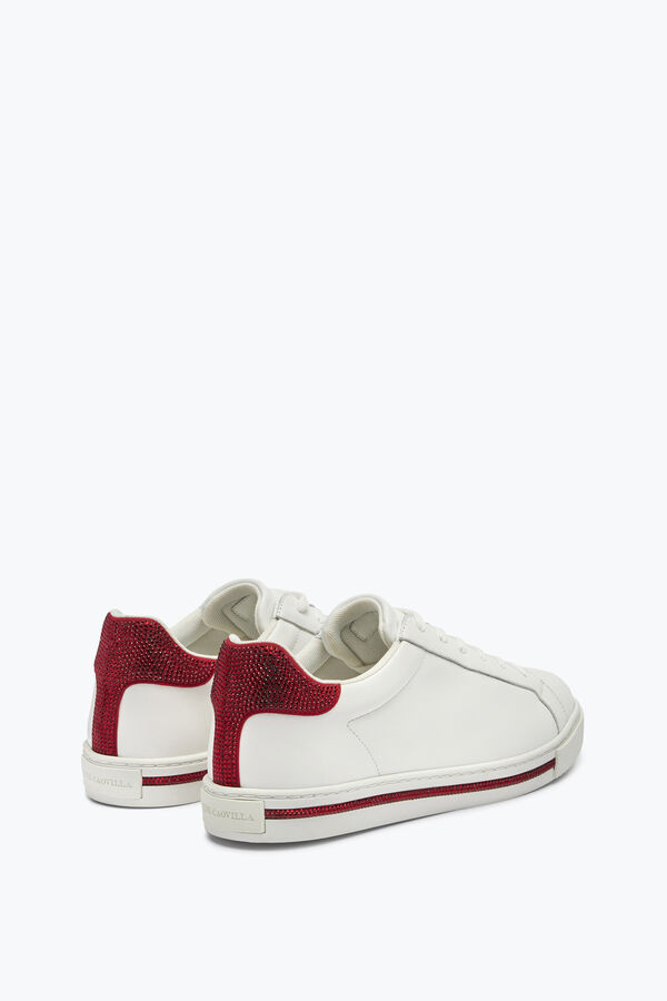 jeweled xtra crystal white-red sneaker 15 rene caovilla