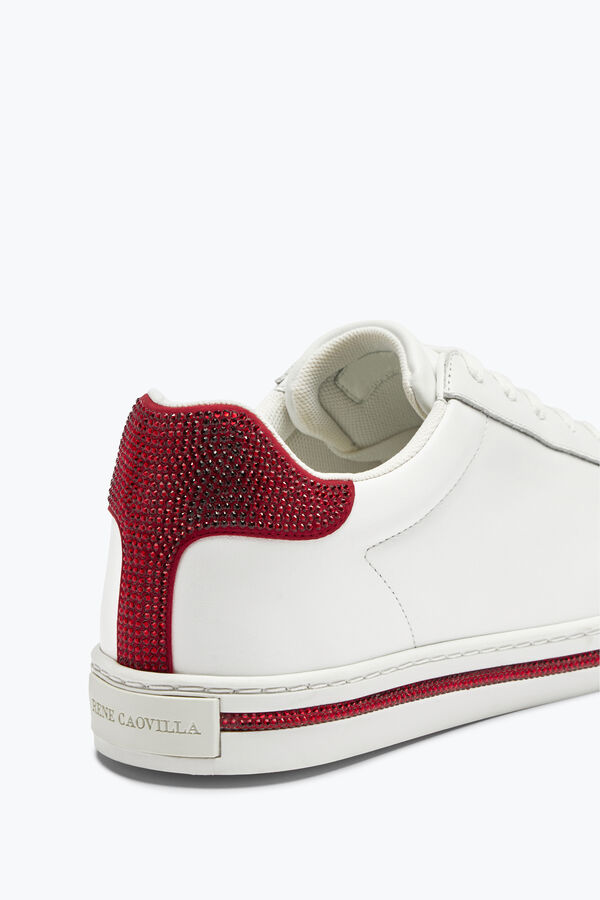 jeweled xtra crystal white-red sneaker 15 rene caovilla