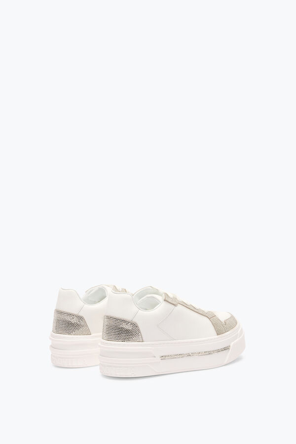 jeweled xtra white-silver sneaker with crystals 50 rene caovilla