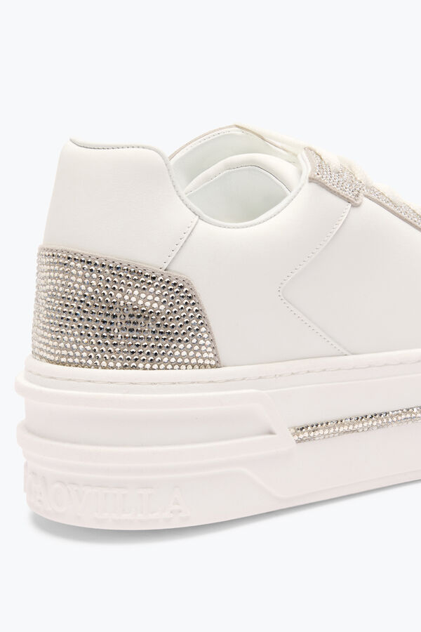 jeweled xtra white-silver sneaker with crystals 50 rene caovilla